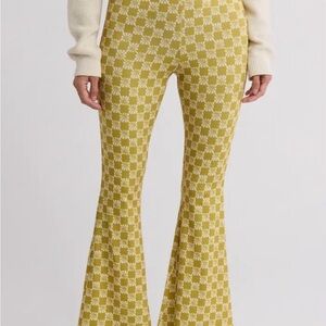 Billabong Yellow Patterned Flare Pants
